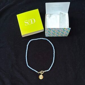 Stella & Dot Aquamarine Necklace with Pendant